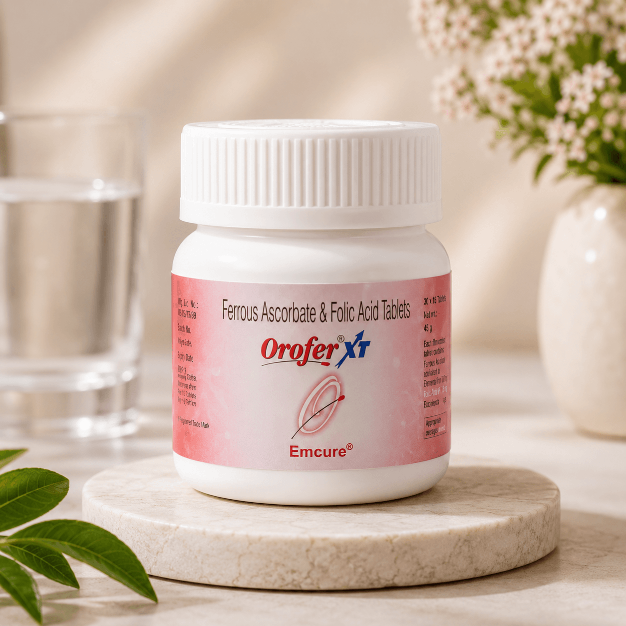 Orofer XT Tablet with Ferrous Ascorbate & Folic Acid | For Mineral Support