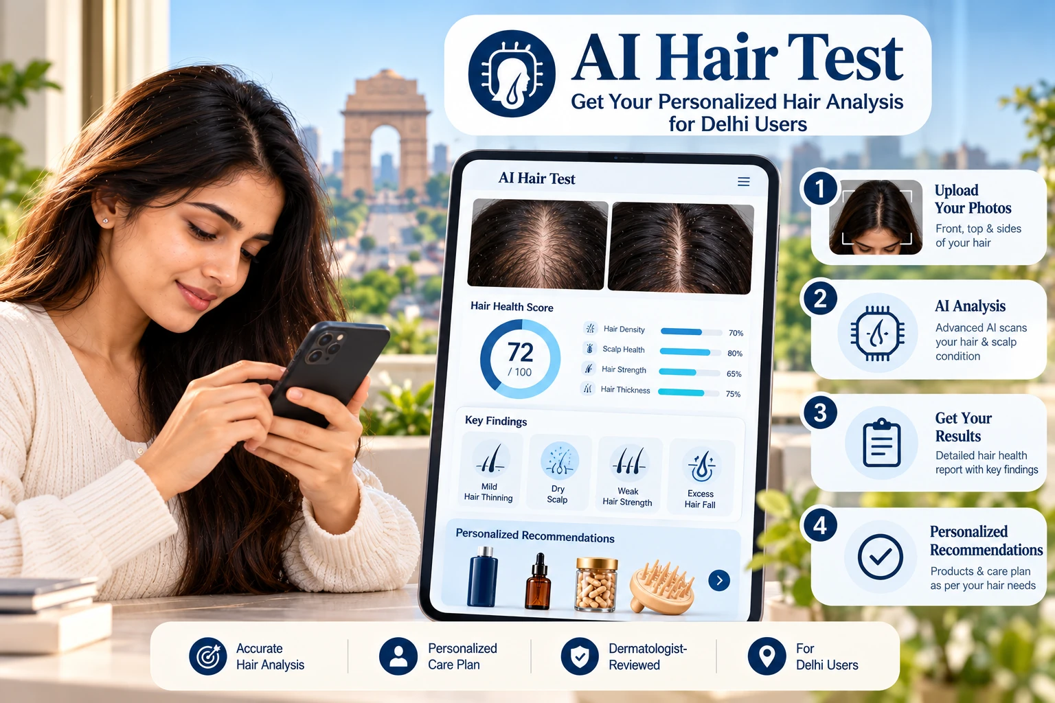 AI Hair Test dashboard preview