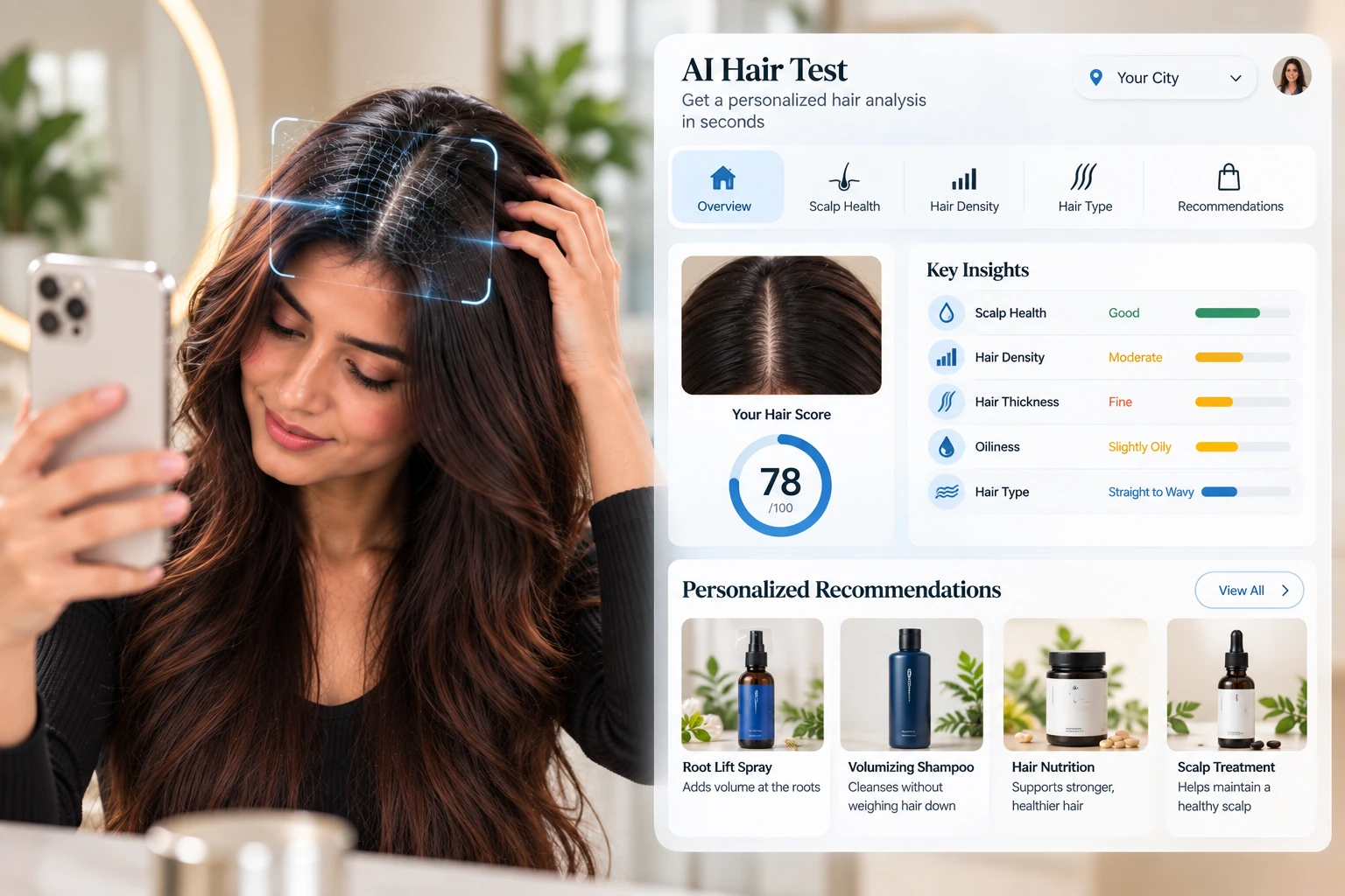 AI Hair Test dashboard preview