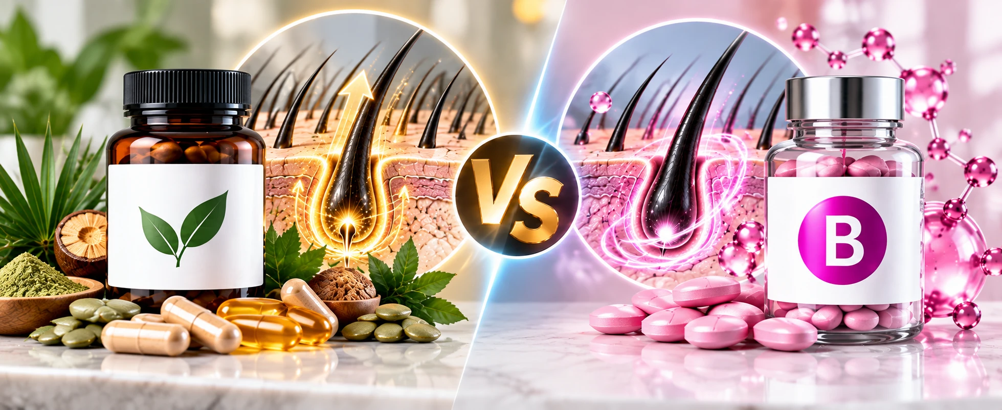 Dermatologist-reviewed hair comparison with AI scalp screening and hair follicle assessment