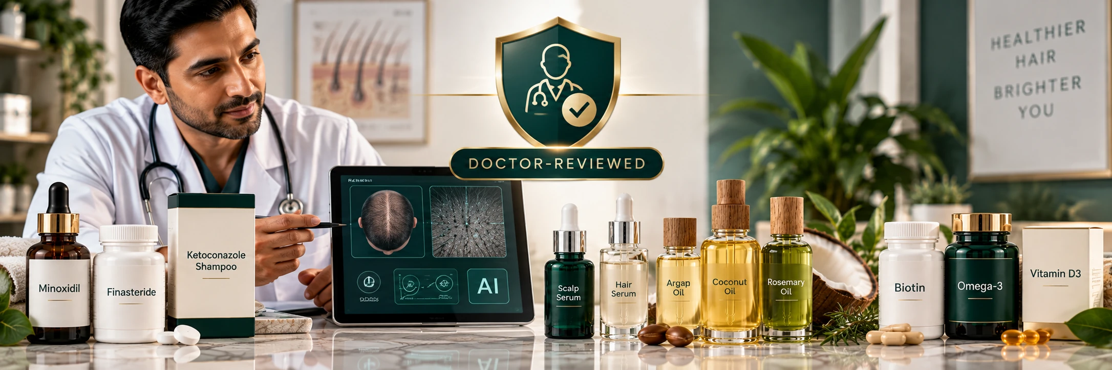 Dermatologist-reviewed comparison and AI screening" · 1200×400 WebP · loading="lazy