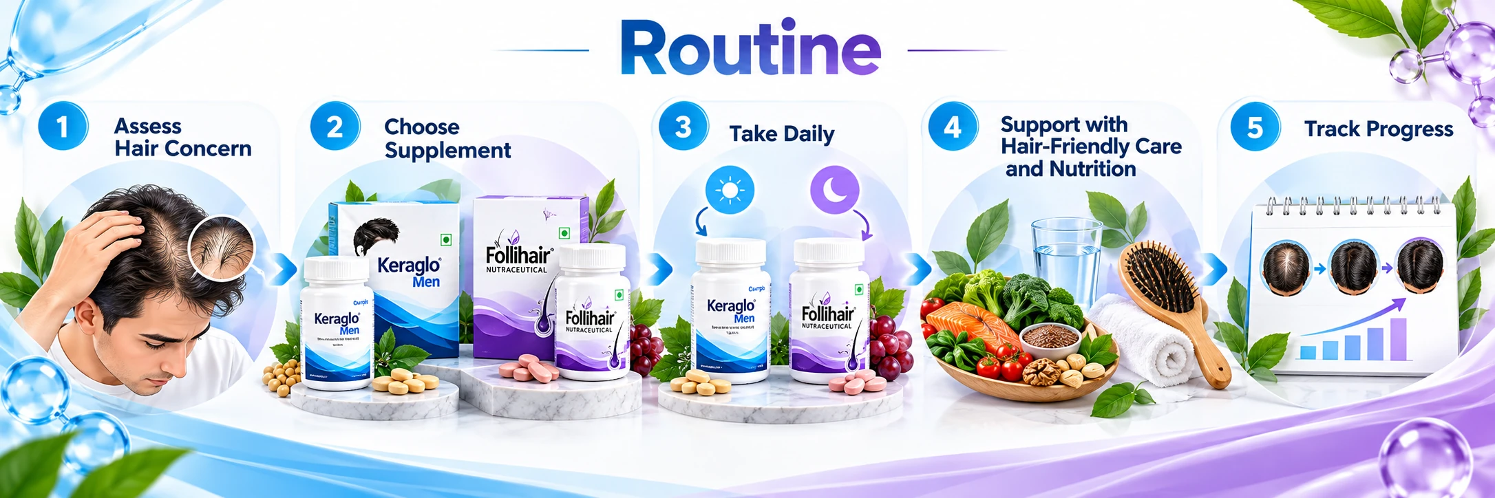 Routine — illustrated steps