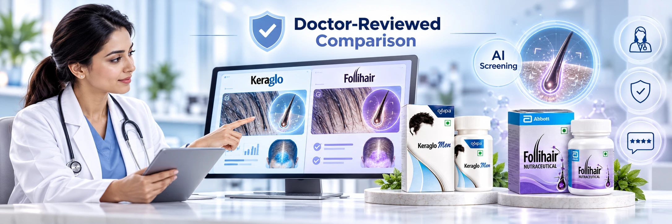 Doctor-reviewed comparison — trust visual