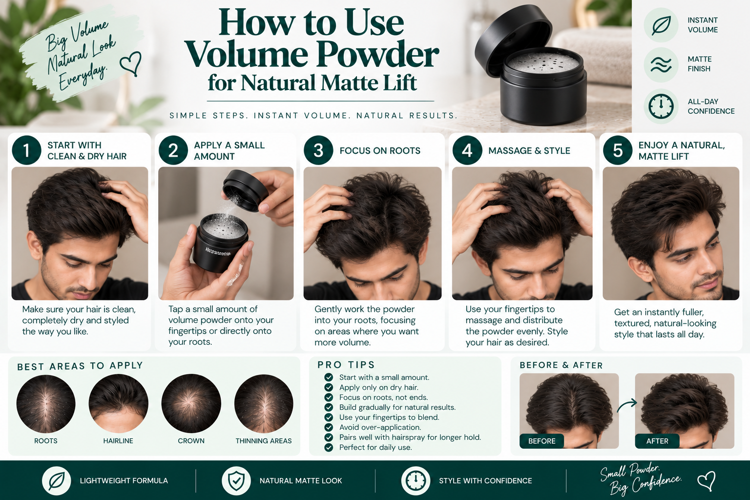 How to Use Volume Powder for Natural Matte Lift How to use volume powder for natural matte lift, root volume, and fuller-looking hair.