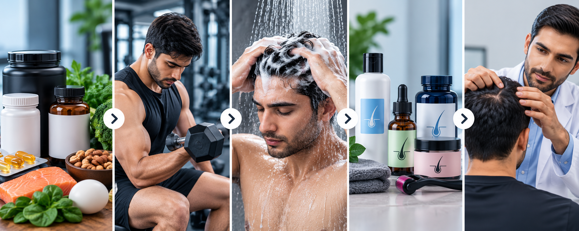 Smart supplements, sensible cutting, scalp hygiene, get assessed