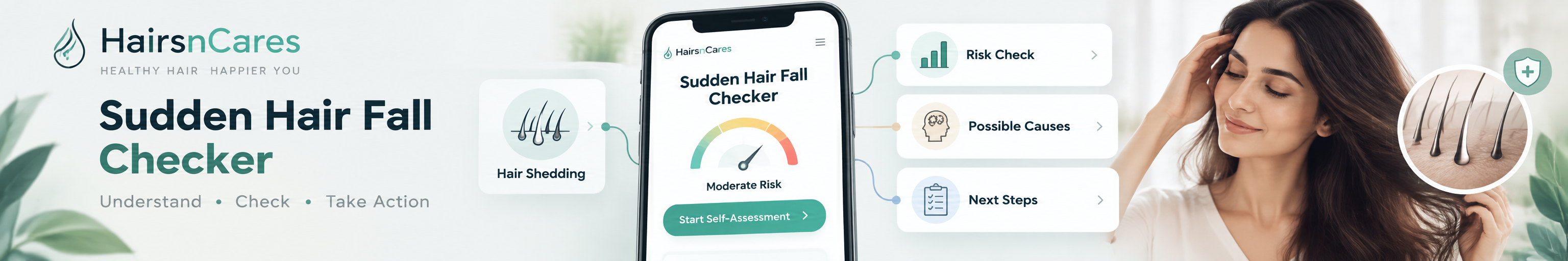 Sudden shedding self-assessment on a smartphone