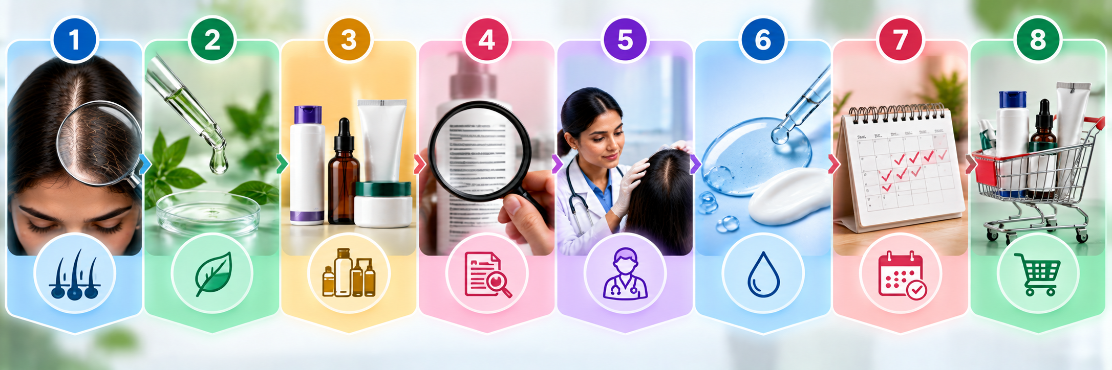 8-point checklist before buying products for sudden hair fall