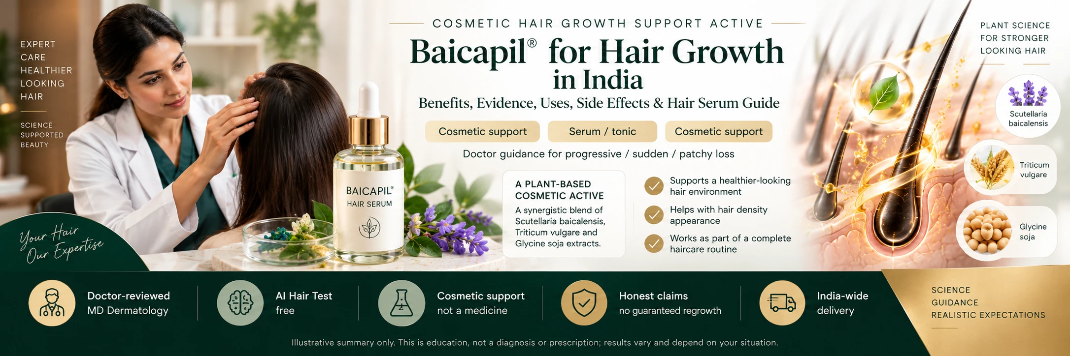 Baicapil for Hair Growth in India — Dermatologist-Reviewed Ingredient Guide Dermatologist-reviewed Baicapil guide and AI screening