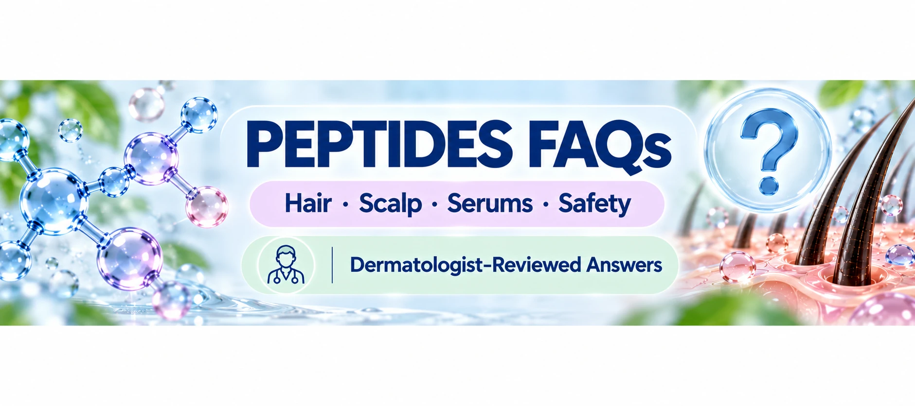 Peptides Hair & Scalp FAQs Peptides hair and scalp FAQs covering cosmetic support serums safety and dermatologist-reviewed guidance