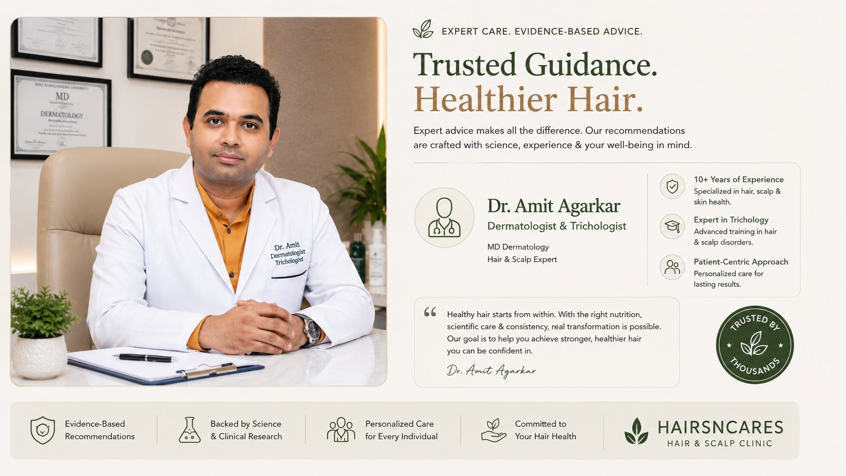 Biotin supplements for hair nutrition reviewed by Dr. Amit Agarkar MD Dermatology