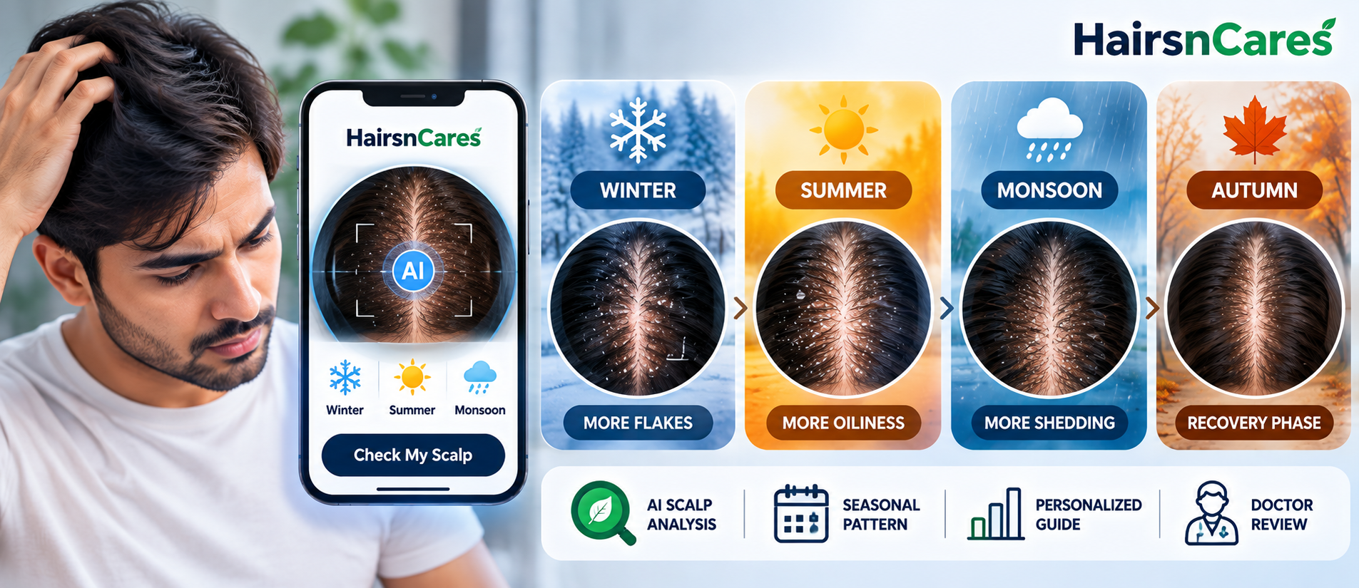 Checking seasonal shedding pattern via AI guide — Hairsncares