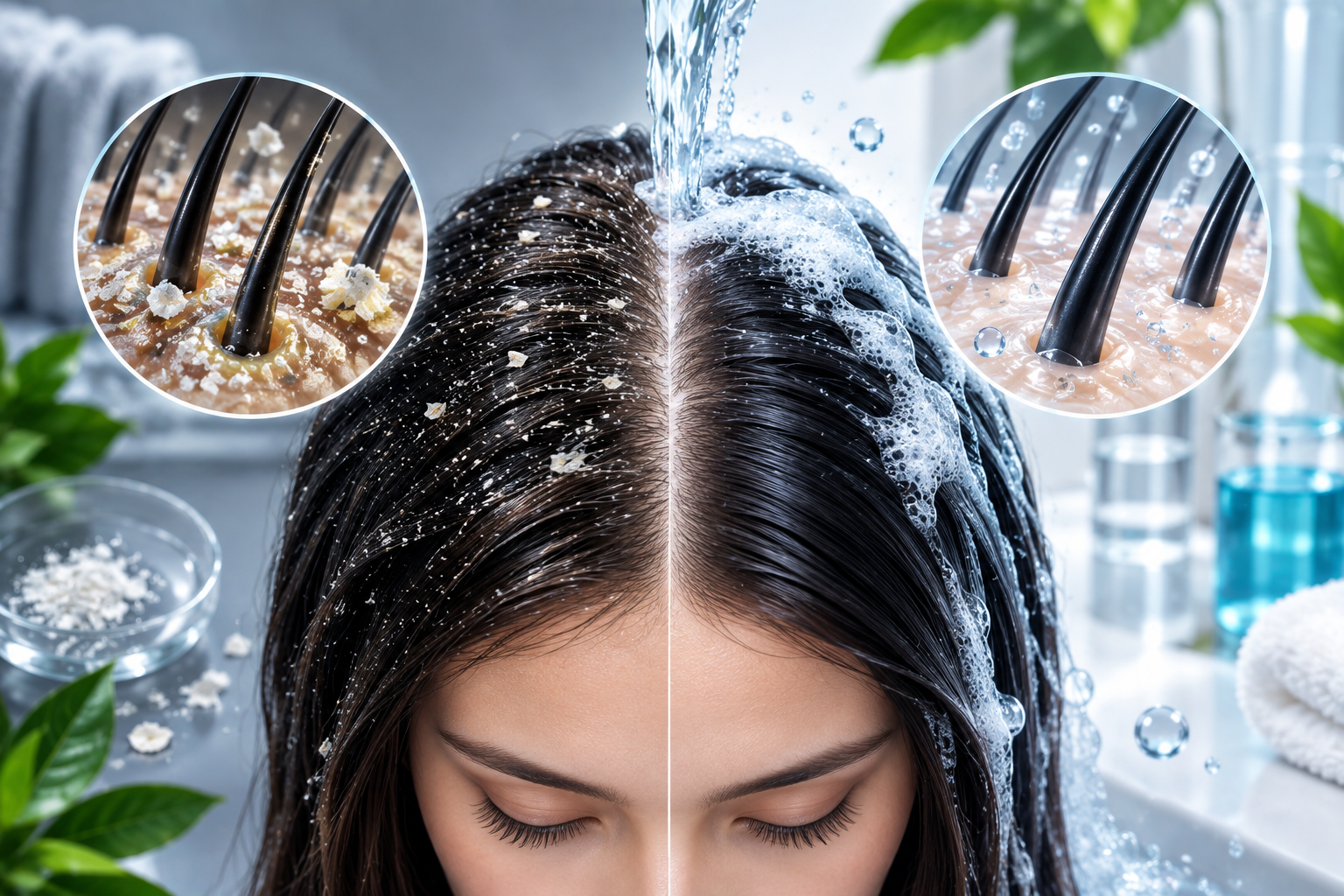 Shampoo types for dandruff, oily, dry, sensitive, curly and colour-treated hair