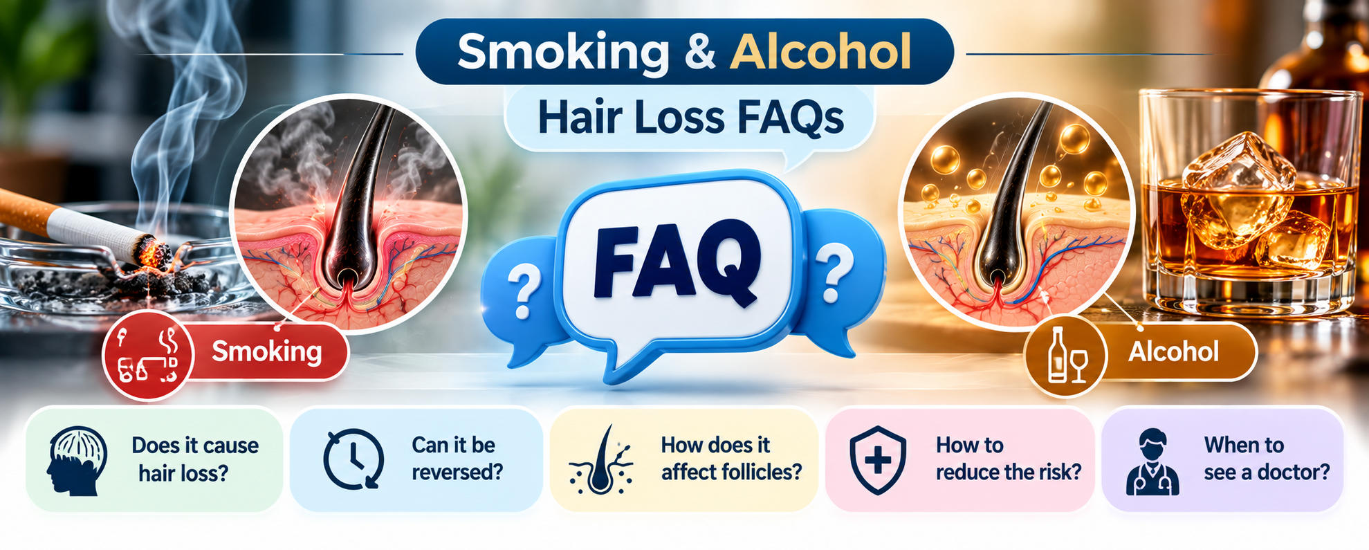 Frequently asked questions about smoking and alcohol hair loss in India